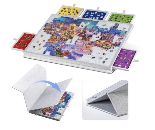 Tilting jigsaw puzzle - puzzle, board