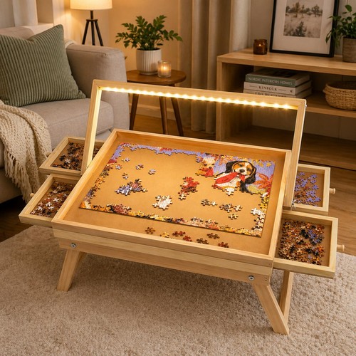 Led puzzle table 1000pc jigsaw - led,