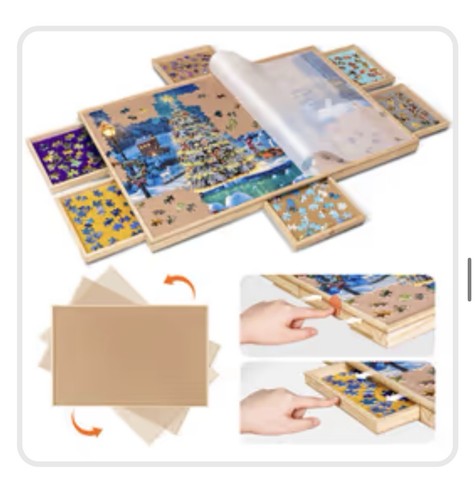 Rotating puzzle board with - rotating, 6