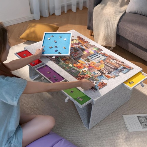 Jigsaw puzzle board with - jigsaw,