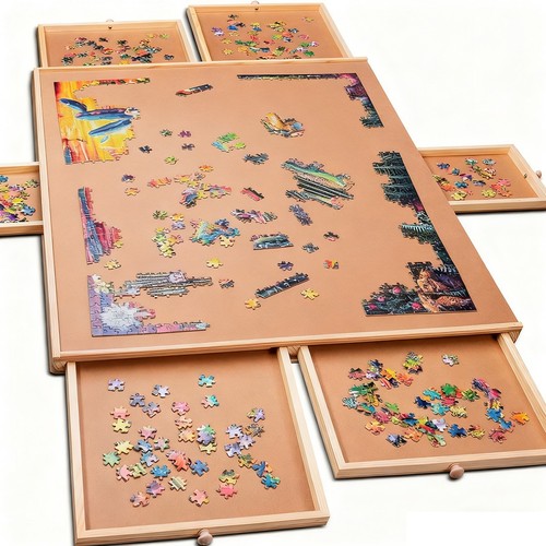 Wooden jigsaw puzzle - jigsaw, board